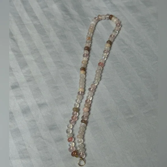 Encirkled Handmade Gemstone Crystal Silk Knotted Necklace